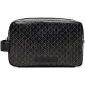 Calvin Klein Trousses de toilette 'Coated Emblem Print' gris / noir
