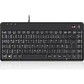 Perixx PERIBOARD-505H PLUS, Clavier filaire avec trackball et 2 hubs USB - 14mm Trackball - QWERTY Layout US (10970)