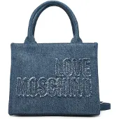 Love Moschino Femmes, Sac à main, Sac denim bleu foncé, Bleu