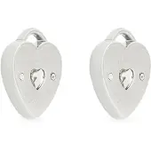 GUESS Amore Heart Studs Earrings Argenté Femme
