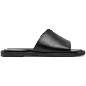 Tamaris - Sandales plates noires pour femmes, chaussures de loisirs