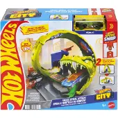 Hot Wheels MATTEL City - Circuit Twisted Snake + Voiture JBM63