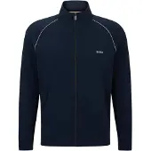 BOSS Veste de survêtement 'Mix&Match' bleu foncé / blanc