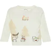 s.Oliver T-Shirt mastic / écru / marron / orange