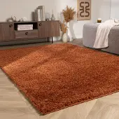 NATURL. Tapis à poils longs – Wish Terracotta | 120x170cm | Rectangulaire | Pile haute