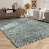 NATURL. Tapis à poils longs – Wish Bleu/Vert | 160x230cm | Rectangulaire | Pile haute