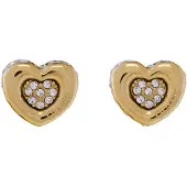 GUESS Boucles d'oreilles 'L.O.V.E.' or / transparent