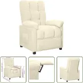 The Living Store Relaxsessel Creme Stoff