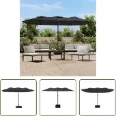 The Living Store double parasol anthracite 449x245 cm