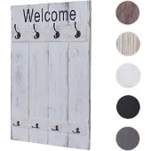Mendler Portemanteau mural HWC-C89, style shabby, 91x60cm blanc