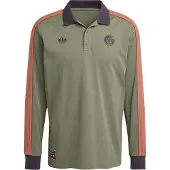 Adidas Fc Bayern Terrace Icons Long Sleeve Polo Vert L Homme