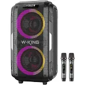 W-king T9 Pro 120w + 2 Microphones Bluetooth Speaker Noir