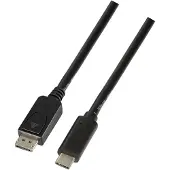 Logilink UA0336 video cable adapter 3 m USB Type-C DisplayPort Black