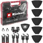 Einhell Coffret accessoires XLPlus Multi-Tools - 35 pièces - lames, racloir, ponçage - boîte de rangement