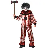Atosa Clown Halloween Men Costume Rouge XS-S Enfants