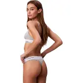 Calvin Klein Underwear String gris chiné / noir / blanc