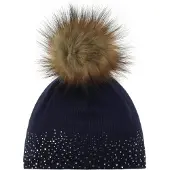 Eisbar Femmes, Bonnet, Femmes Nalin Lux Crystal, Bleu, (Taille unique)