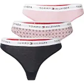 Tommy Hilfiger Uw0uw05530 Thong 3 Units Noir,Rose S Femme