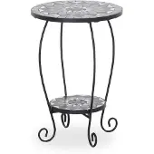 Siena Garden Gardamo Porte-fleurs Como Acier avec aspect mosaïque
