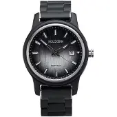 Holzkern Noyau de bois Montre homme automatique Nightbird érable/noir