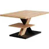 Vicco Table basse Arivo Noir 90x60cm avec tablette, Model 55342
