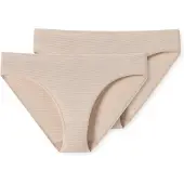 Schiesser Slip sable / blanc