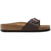 Birkenstock - Mules en matière synthétique - Madrid Birko-Flor Regular Dark Brown en Cuir - Taille 44 - Marron