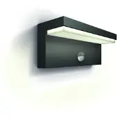 Philips Applique murale Bustan 3,8 W, Applique d'extérieur, Anthracite, Métal, IP44, Terrasse, Jardin, I