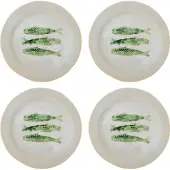 Bloomingville Assiettes Hadden vertes Ø27cm lot de 4 pièces