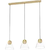 Eglo Cerasella Lustre Contemporain 3 Lumières Acier Laiton Brossé