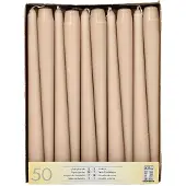 Papstar 88340 bougie en cire Rond Crème 50 pièces