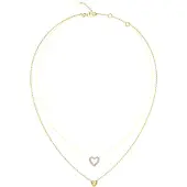 GUESS Beloved Two Hearts Necklace Doré Femme