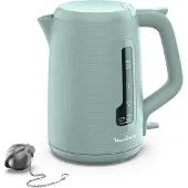 Moulinex Bouilloire 1,7 l, Indicateur 1 tasse, Filtre anti-calcaire, Arrêt automatique, uf à thé inclus, Morning BY2M1310