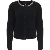ONLY Cardigan 'ONLViva' noir / blanc perle