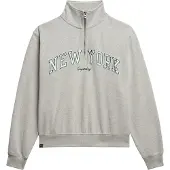 Superdry Sweat-shirt 'Essentials' gris chiné / sapin / blanc cassé
