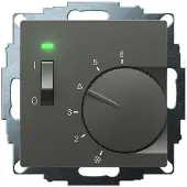 Eberle Controls Eberle UTE 1012-Anthrazit-55 Thermostat d'ambiance encastré 5 à 30°C, Thermostat, Blanc, Gris