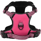 vidaXL Harnais réfléchissant réglable rose L