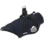 vidaXL Manteau pour chien Harnais Imperméable Réfléchissant Bleu marine L28