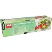 Papstar Film étirable, largeur : 300 mm, grand rouleau Matériau : LDPE (polyéthylène), transparent, Emballage alimentaire, Transparent