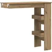 vidaXL Table de bar murale Artisan-Chêne 102x45x103,5 cm Bois composite