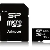 Silicon Power Elite - Carte mémoire flash (adaptateur microSDHC - SD inclus(e)) - 16 Go - Class 10 - microSDHC UHS-I