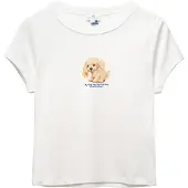Pull&Bear T-shirt 'PACIFIC' beige / bleu / blanc
