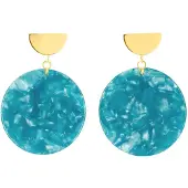 Fräulein Wunder Boucles d'oreilles 'Acetat Amal' turquoise