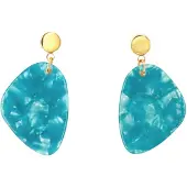 Fräulein Wunder Boucles d'oreilles 'Acetat Amy' turquoise