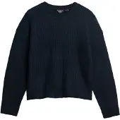 Superdry pour femme. W6110579A Pull brossé noir (M), Casuel, Acrylique