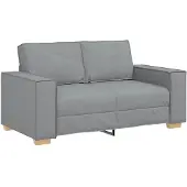 vidaXL Canapé 2 places gris clair 160x78x84 cm Tissu