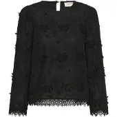 Cream Chemisier 'Hilda' noir