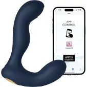 Svakom Iker Neo - vibromasseur anal interactif pulsant - silicone bleu