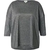 ONLY Carmakoma T-shirt 'CARSILVERY GLAMOUR' noir
