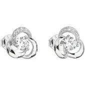 Evolution Group Boucles d'oreilles en argent avec zircon 11006.1 (L), (Argent)